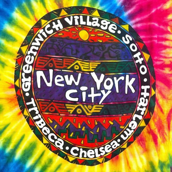 Tie Dye Fruit Of The Loom T-Shirt Men's Size Medium New York City Custom Tie Dye - Picture 2 of 7